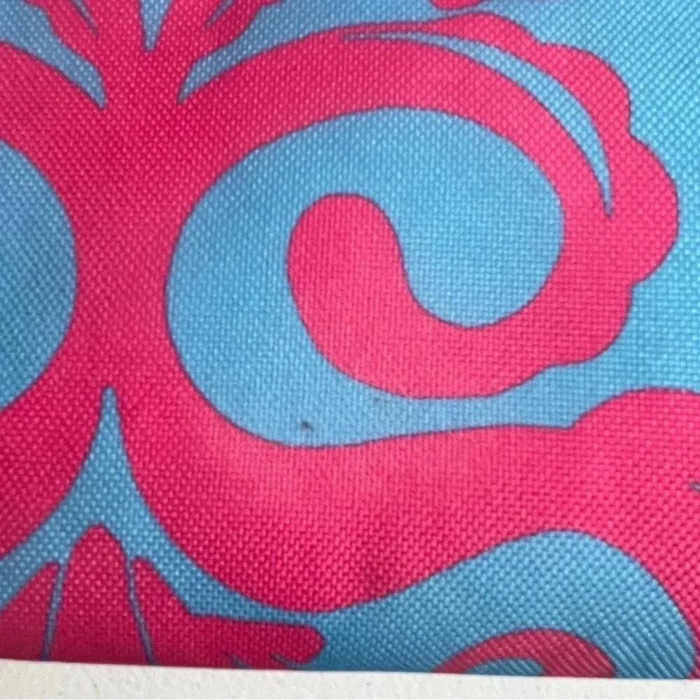 Lily Pulitzer x Estee Lauder Pink Blue Ocean Theme Canvas Beach Tote - Picture 6 of 7